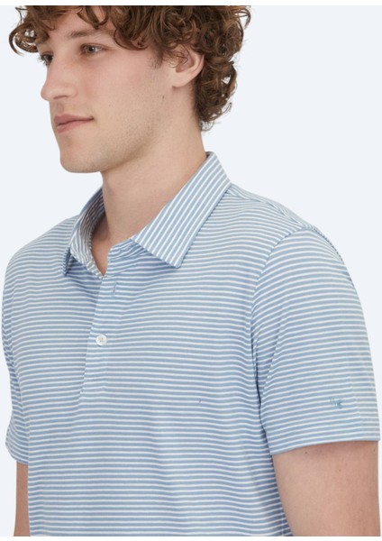 Mavi Polo Yaka %100 Pamuk T-Shirt indirimleri