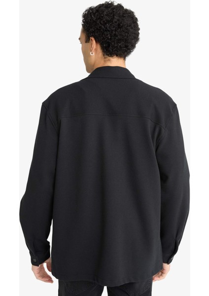 Regular Fit Twill Gömlek Ceket E7689AX25AU