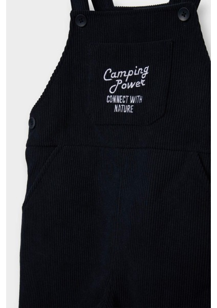 Erkek Bebek 2'li Takım Basic Düz Sweatshirt Fitilli Kadife Salopet G0084A525WN fırsatları