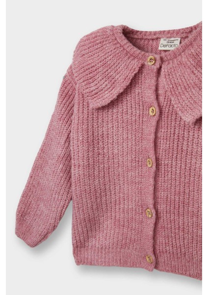 Kız Bebek Büyük Yaka Düğmeli Triko Hırka F2655A525WN fiyatları