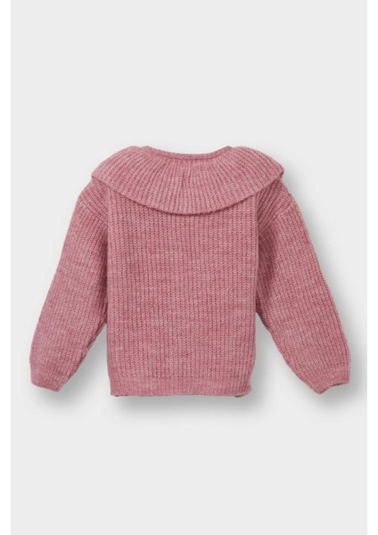 Kız Bebek Büyük Yaka Düğmeli Triko Hırka F2655A525WN modelleri