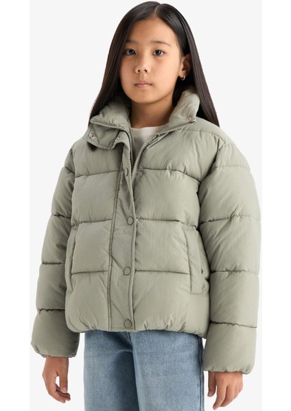 Kız Çocuk Su Geçirmez Fermuarlı Şişme Mont modelleri