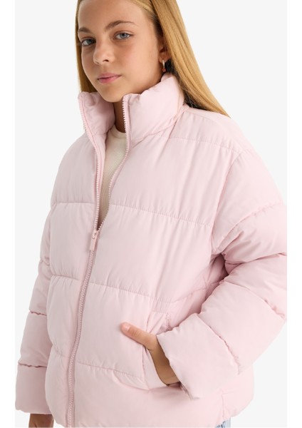 Kız Çocuk Su Geçirmez Fermuarlı Şişme Mont F0053A825AU fırsatları