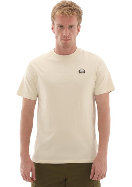 TB0A5MRXEFL1 Timberland Tree Logo Patch Tee Erkek T-Shirt S&amp;uuml;tl&amp;uuml; Kahve