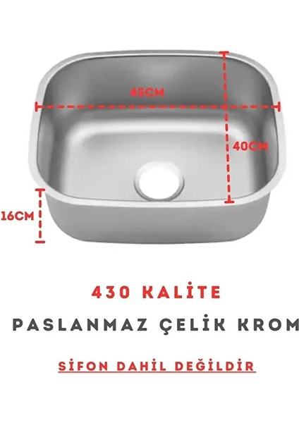 Kare Krom Eviye 40X45CM Paslanmaz Çelik modelleri