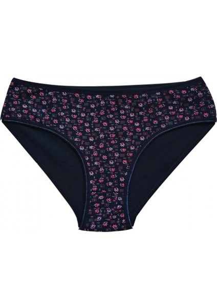 Pamuklu Geniş Kenarlı Likralı Desenli Bato Kadın Külot 10'lu Paket