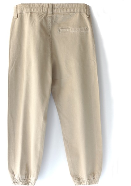 Kapaklı Patch Cep Detaylı Erkek Çocuk Kanvas Jogger Pantolon Bej Renk Erkek Çocuk Pantolonu 001-0002084 fiyatları