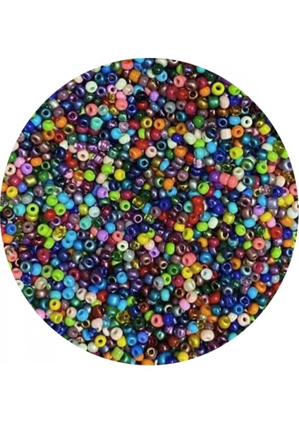 Karışık Renk 4 mm Yaklaşık 1100 Adet / 100 Gram Cam Boncuk Oya Yazma Bileklik ve Kolye fırsatları