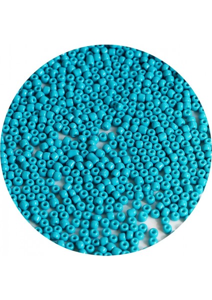 Turquaz Mavi Renk 4 mm Yaklaşık 660 Adet / 60 Gram Cam Boncuk Oya Yazma Bileklik ve Kolye fırsatları