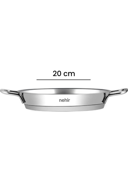 Silver Çelik Italyan Omlet Sahan 20 cm Kapaksız
