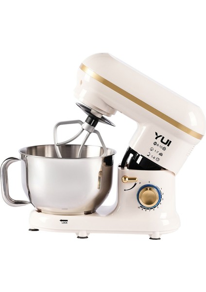M108 Easy Chef Hamur Yoğurma Makinesi Stand Mikseri Krem Gold indirimleri