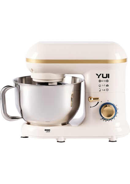 M108 Easy Chef Hamur Yoğurma Makinesi Stand Mikseri Krem Gold
