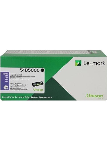 51B5000 2.500 Sayfa Black Siyah Toner MS317-417-517-617 MX317-417-517-617 modelleri