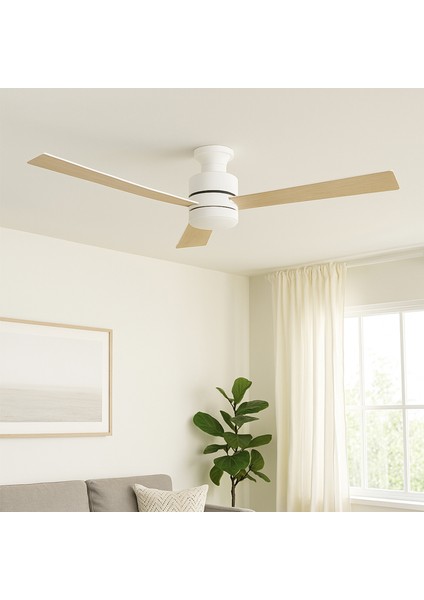 Ceiling Blade Fan 18W 3 Kanatlı Beyaz Kumandalı Tavan Vantilatörü fırsatları