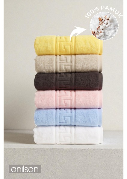 6'lı Karışık Greek El Havlusu - 50X90 Cm, 225 Gr, %100 Pamuk, Spa ve Otel Havlusu, Günlük Kullanıma Uygun indirimleri