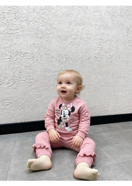 Kız Bebek 2’li Takım Mini Mouse Baskı modelleri