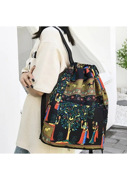 B Moda Büyük Kapasiteli Ipli Sırt Çantaları Katlanabilir Su Geçirmez Omuz Çantası Açık Spor Sırt Çantaları Seyahat Rahat Çanta (Yurt Dışından) fiyatları