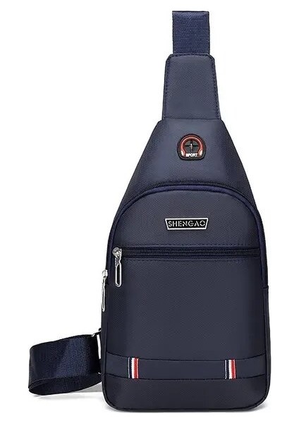 Küçük Mavi Crossbody Sling Sırt Çantası Sling Çanta Erkekler Seyahat Yürüyüş Göğüs Çantası Omuz Sırt Çantası Açık Havada Spor Balıkçılık (Yurt Dışından)
