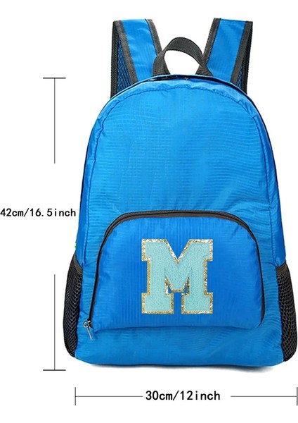 A 1583(P) Taşınabilir Açık Hava Yürüyüş Banliyö Yeşil Harf Işlemeli Logo Deseni Yeni Erkek ve Kadın Çok Yönlü Büyük Kapasiteli Sırt Çantası (Yurt Dışından) modelleri