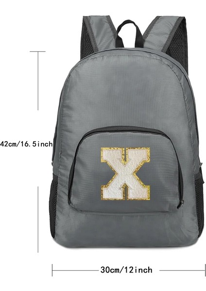 A 1535(T) Yeni Erkek ve Kadın Çok Yönlü Beyaz Harf Işlemeli Logo, Büyük Kapasiteli Taşınabilir Açık Hava Yürüyüşü ve Işe Gidiş Sırt Çantası (Yurt Dışından) modelleri