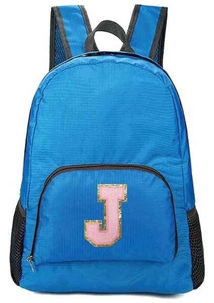 A 1551(J) Pembe Harf Işlemeli Logo Deseni Erkek ve Kadın Çok Yönlü Büyük Kapasiteli Taşınabilir Açık Hava Yürüyüş ve Işe Gidiş Sırt Çantası (Yurt Dışından)