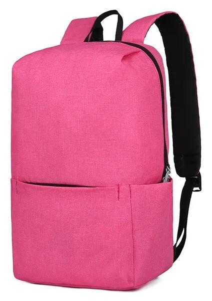 Sıcak Pembe Tuval Açık Sırt Çantası Okul Çantası Su Geçirmez Taşınabilir Kamp Yürüyüş Seyahat Sırt Çantası Eğlence Spor Erkek Kadın Çantaları (Yurt Dışından)