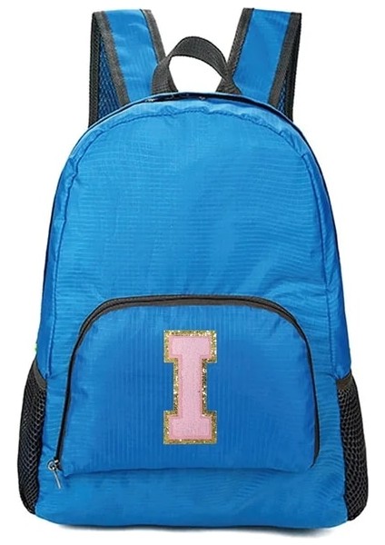 A 1550(I) Pembe Harf Işlemeli Logo Desenli Erkek ve Kadın Çok Yönlü Büyük Kapasiteli Taşınabilir Açık Hava Yürüyüş ve Işe Gidiş Sırt Çantası (Yurt Dışından)