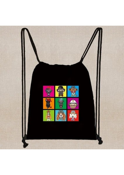 2DOG011 2023 Yeni Erkek ve Kadın Ipli Sırt Çantası Doğa Sporları Sırt Çantaları Moda Baskı Sırt Çantası Spor Tote Çanta Okul Spor Büyük Çanta (Yurt Dışından)