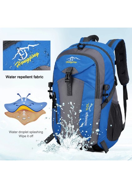 Gökyüzü Mavi 30X20X50 cm Büyük Kapasiteli Erkekler ve Kadınlar Evrensel Açık Seyahat Sırt Çantası Su Geçirmez Yürüyüş Hafif Spor Çantası (Yurt Dışından) fiyatları