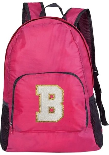 A 1517(B) Yeni Erkek ve Kadın Çok Yönlü Büyük Kapasiteli Taşınabilir Beyaz Mektup Işlemeli Logo Açık Hava Yürüyüş ve Işe Gidiş Sırt Çantası (Yurt Dışından)