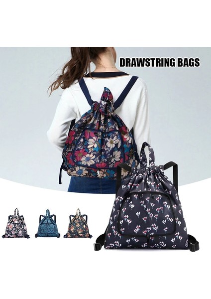 Stil 6 Çok Fonksiyonlu Katlanabilir Taşınabilir Alışveriş Çantası Kadın Baskılı Ipli Sırt Çantası Kamp Açık Büyük Kapasiteli Çiçek Yeni (Yurt Dışından) fiyatları