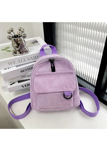 Açık Mor Gerek Yok Özel Küçük Kadın Kadife Sırt Çantası Kişiselleştirilmiş Mini Kızlar Basit Açık Kadife Sırt Çantası Özel Ad Bayan Doğum Günü Hediye Çantaları (Yurt Dışından)