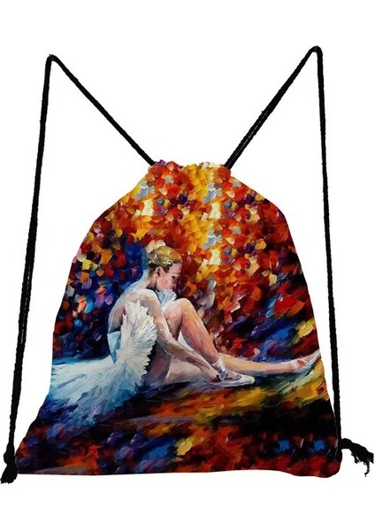 SK5231 Taşınabilir Spor Salonu Seyahat Okul Çantası Öğrenciler Için Pratik Sırt Çantaları Sırt Çantası Kadın Bale Sanat Kız Moda Baskı Açık Ayakkabı Çantaları (Yurt Dışından)