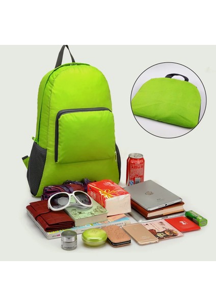 10WALLS001 Hafif Taşınabilir Katlanabilir Duvarlar Baskı Sırt Çantası Katlanır Çanta Ultralight Açık Paketi Kadın Erkek Seyahat Yürüyüş Yeşil Sırt Çantası (Yurt Dışından) fırsatları