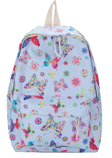 Siyah Öğrenci Okul Çantası Kelebekler Baskı Rahat Kitap Çantaları Naylon Büyük Kapasiteli Sevimli Moda Basit Çiçek Açık Kamp Için (Yurt Dışından) indirimleri