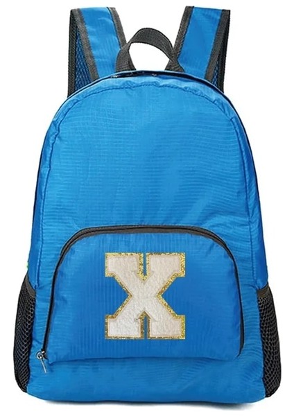 A 1539(X) Beyaz Harf Işlemeli Logo Desenli Erkek ve Kadın Çok Yönlü Büyük Kapasiteli Taşınabilir Açık Hava Yürüyüş ve Işe Gidiş Sırt Çantası (Yurt Dışından)