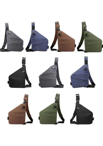 Gri Sağ Tek Kollu Çanta Erkekler Için Omuz Sırt Çantası Crossbody Çanta Sırt Çantası Omuz Çantası Göğüs Çantası Açık Balıkçılık Kamp Yürüyüş Bisiklet (Yurt Dışından) modelleri