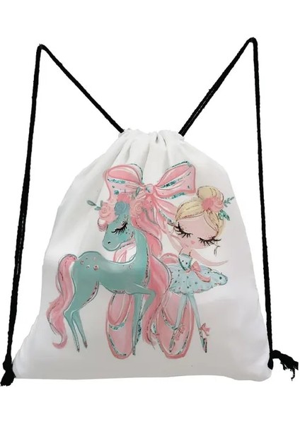 SK5249 Taşınabilir Spor Salonu Seyahat Okul Çantası Öğrenciler Için Pratik Sırt Çantaları Sırt Çantası Kadın Bale Sanat Kız Moda Baskı Açık Ayakkabı Çantaları (Yurt Dışından)