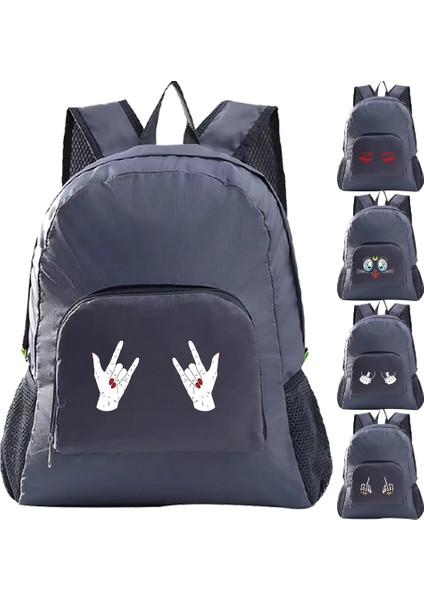 Gri Katlanabilir Sırt Çantası Katlanır Seyahat Sırt Çantası Açık Seyahat Çantası Dağcılık Spor Sırt Çantası Taşınabilir Spor Sırt Çantası Unisex (Yurt Dışından) indirimleri