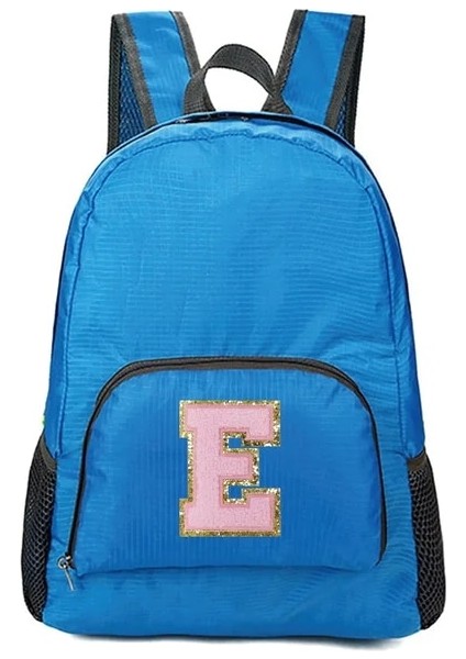 A 1546(E) Pembe Harf Işlemeli Logo Desenli Erkek ve Kadın Çok Yönlü Büyük Kapasiteli Taşınabilir Açık Hava Yürüyüş ve Işe Gidiş Sırt Çantası (Yurt Dışından)