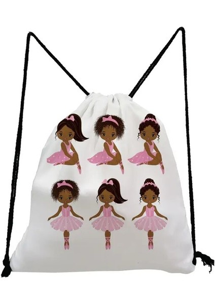 SK5254 Öğrenciler Için Pratik Açık Ayakkabı Çanta Sırt Çantaları Spor Salonu Seyahat Okul Çantası Taşınabilir Sırt Çantası Kadın Bale Sanat Kız Moda Baskı (Yurt Dışından)