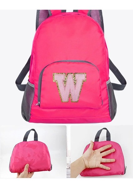 A 1552(K) Yeni Erkek ve Kadın Çok Yönlü Büyük Kapasiteli Taşınabilir Pembe Mektup Işlemeli Logo Açık Hava Yürüyüş ve Işe Gidiş Sırt Çantası (Yurt Dışından) indirimleri