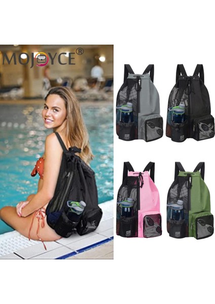 Gri Omuz Futbol Topu Sırt Çantaları Ipli Plaj Depolama Sırt Çantaları Islak Cepler ile Kalınlaşmış Örgü Açık Hava Sporları Için Rahat (Yurt Dışından) modelleri