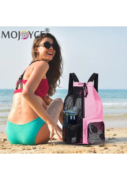 Gri Omuz Futbol Topu Sırt Çantaları Ipli Plaj Depolama Sırt Çantaları Islak Cepler ile Kalınlaşmış Örgü Açık Hava Sporları Için Rahat (Yurt Dışından) fırsatları