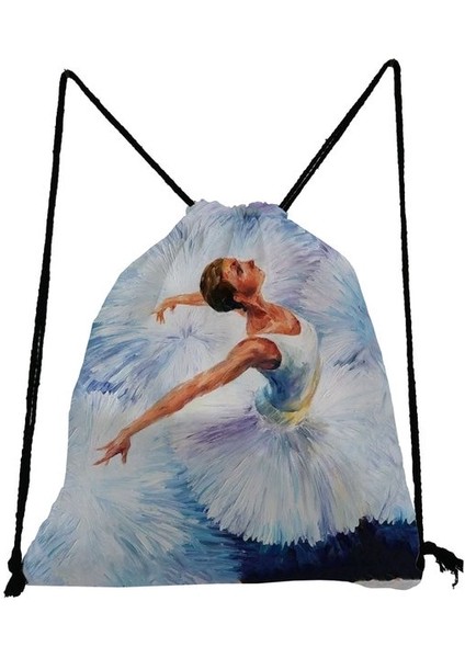SK5237 Spor Salonu Seyahat Okul Çantası Açık Sırt Çantası Kadın Bale Sanat Kız Moda Baskı Sırt Çantaları Öğrenciler Için Ayakkabı Çantaları Taşınabilir Pratik (Yurt Dışından)