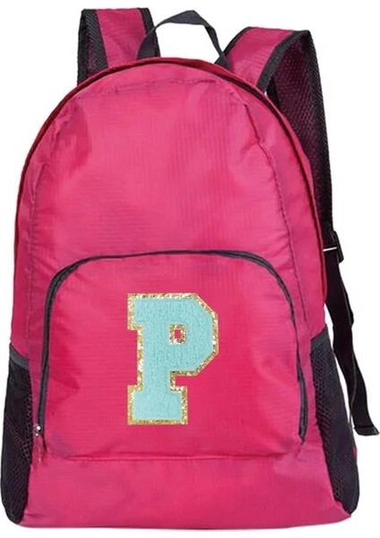 A 1583(P) Yeni Erkek ve Kadın Çok Yönlü Büyük Kapasiteli Taşınabilir Yeşil Mektup Işlemeli Logo Açık Hava Yürüyüş ve Işe Gidiş Sırt Çantası (Yurt Dışından)