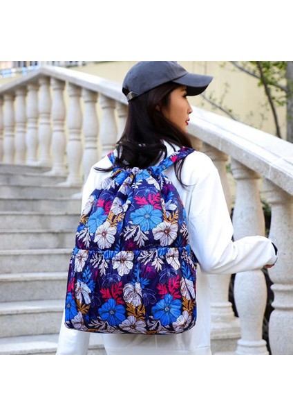 Stil 8 Retro Ipli Sırt Çantası Kadın Büyük Kapasiteli Naylon Katlanır Taşınabilir Alışveriş Çantası Açık Seyahat Omuz Çantası Paket Cep (Yurt Dışından) indirimleri