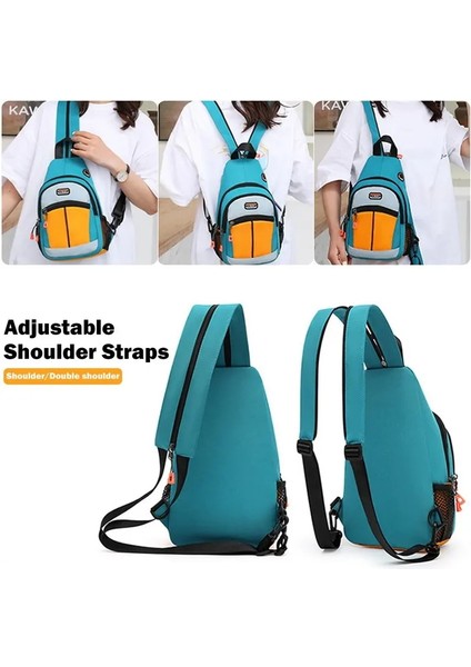 B Açık Sırt Çantası Kızlar Seyahat Mini Göğüs Çantası Erkekler Rahat Naylon Kanvas Çantalar Yeni Dikiş Renk Çok Fonksiyonlu Cep Telefonu Çantası (Yurt Dışından) indirimleri