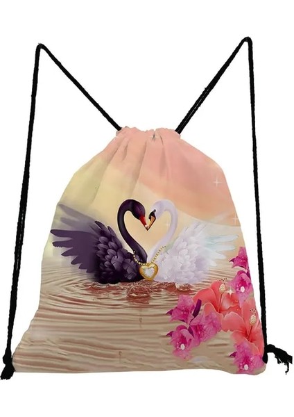 SK5242 Spor Salonu Seyahat Okul Çantası Açık Sırt Çantası Kadın Bale Sanat Kız Moda Baskı Sırt Çantaları Öğrenciler Için Ayakkabı Çantaları Taşınabilir Pratik (Yurt Dışından)