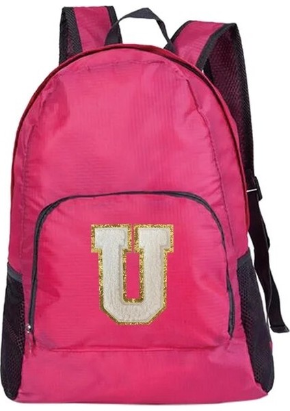 A 1536(U) Yeni Erkek ve Kadın Çok Yönlü Büyük Kapasiteli Taşınabilir Beyaz Mektup Işlemeli Logo Açık Hava Yürüyüş ve Işe Gidiş Sırt Çantası (Yurt Dışından)